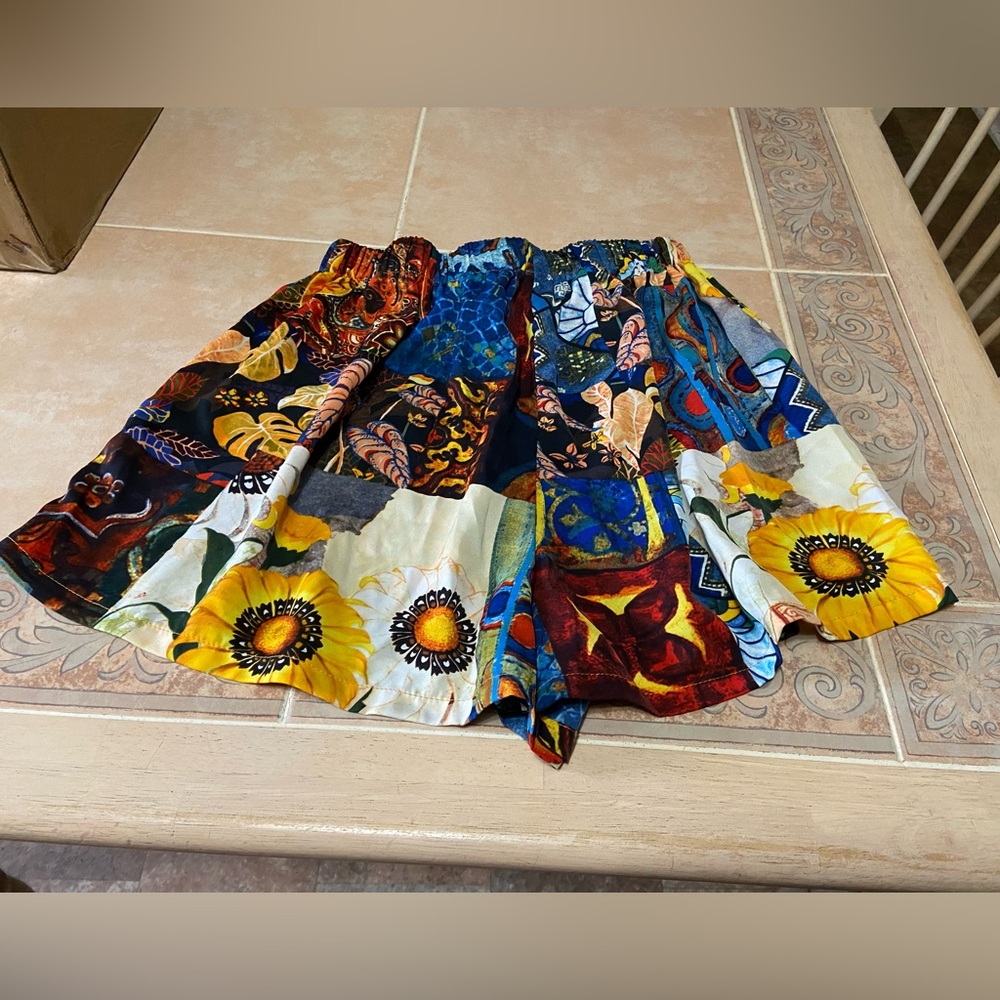 Colorful flowy shorts by Shein
